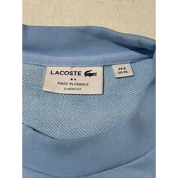 Lacoste Made In France Light Blue Pop Art Crocodile Sweatshirt / XL - Picture 5 of 6